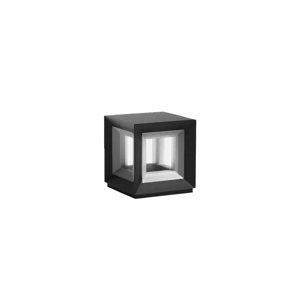 Modern LED Outdoor Pillar Lights - Black